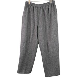 Vintage‎ Barclay Square Pants Womens Gray Wool Cropped Straight Comfy Size 17-18
